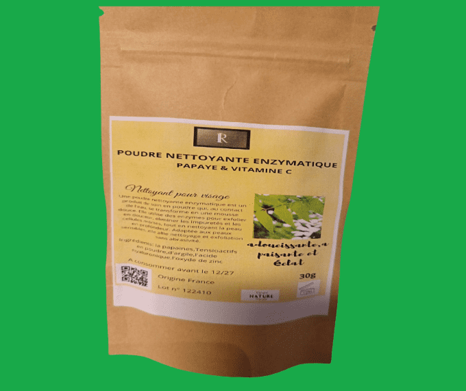 Poudre nettoyante enzymatique papaye er vitamine C
