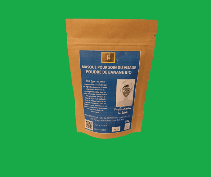 Masque soin de visage banane bio
