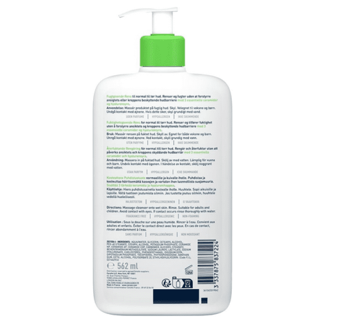 Cerave crème lavante hydratante 473 ml